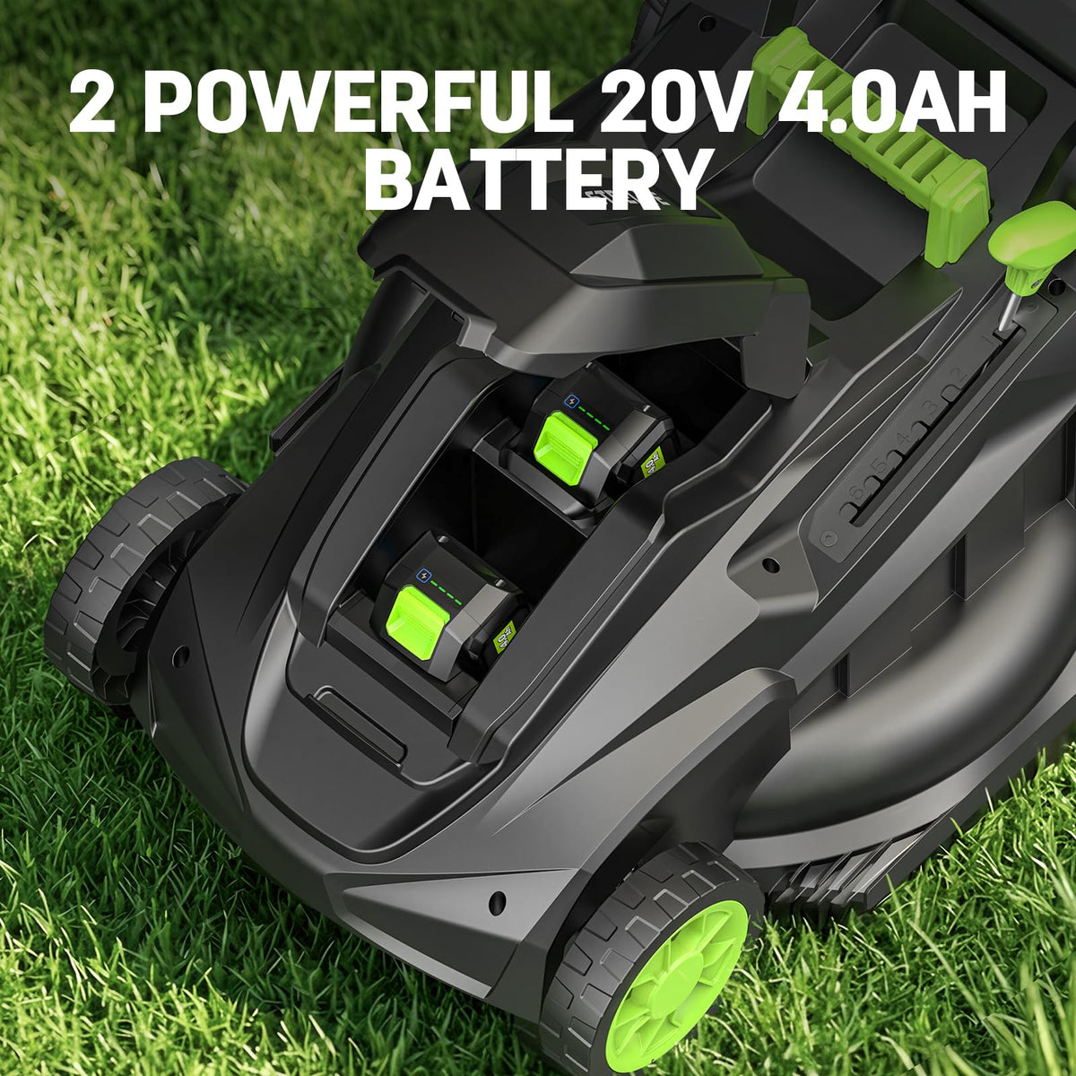 40V(2x20V) 17-inch Electric Lawn Mower, 12-Inch Cordless String Trimmer and 500CFM Leaf Blower Combo, Cordless Lawn Mower Set with 3x4.0Ah Batteries and Dual Chargers