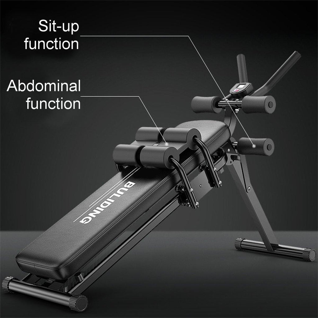 SINGES Multifunctional Sit Up Bench, Incline Decline Bench with LCD Display Workout Full Body for Home Gym, Sit Abdominal Bench Fitness Board Abdominal Exercise Equipment, Suitable Men and Women,Black