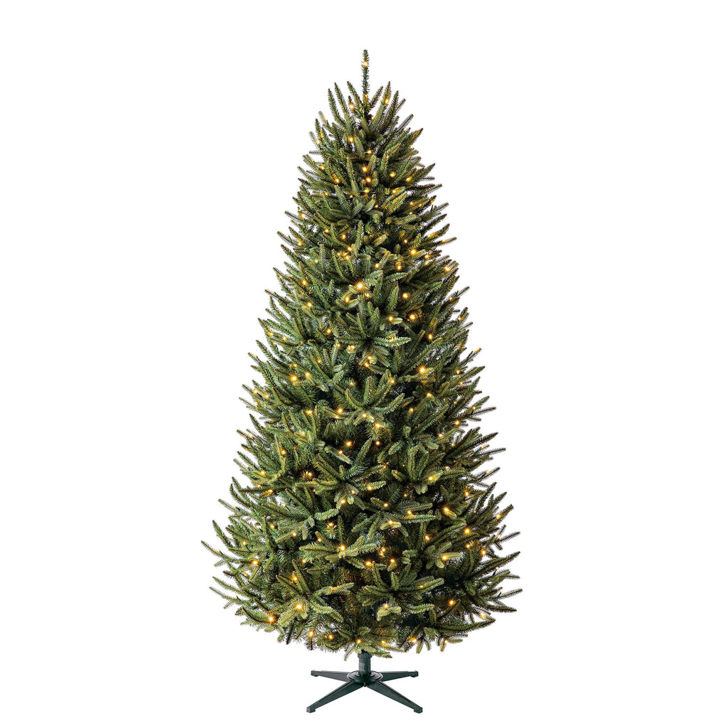 Holiday Time Prelit 400 LED Color-Changing Lights, Green Hinged Richland Fir Artificial Christmas Tree, 7.5'