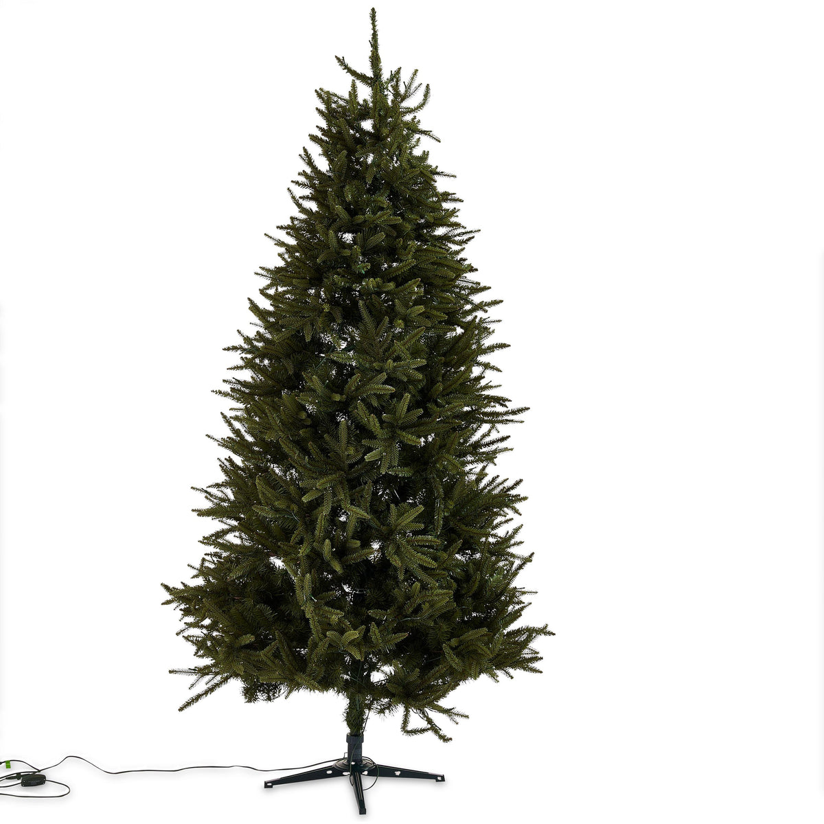 Holiday Time Prelit 400 LED Color-Changing Lights, Green Hinged Richland Fir Artificial Christmas Tree, 7.5'