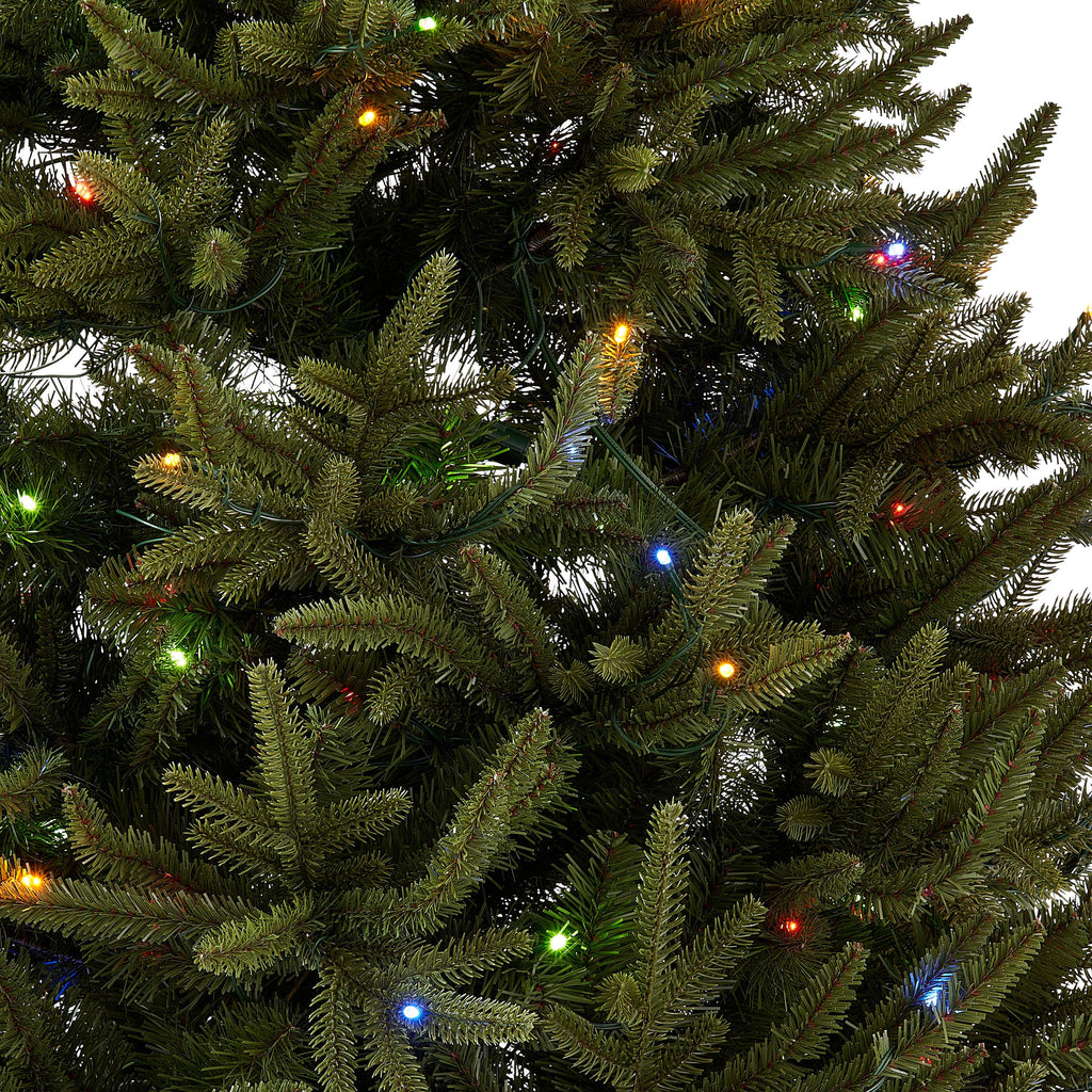 Holiday Time Prelit 400 LED Color-Changing Lights, Green Hinged Richland Fir Artificial Christmas Tree, 7.5'