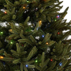 Holiday Time Prelit 400 LED Color-Changing Lights, Green Hinged Richland Fir Artificial Christmas Tree, 7.5'