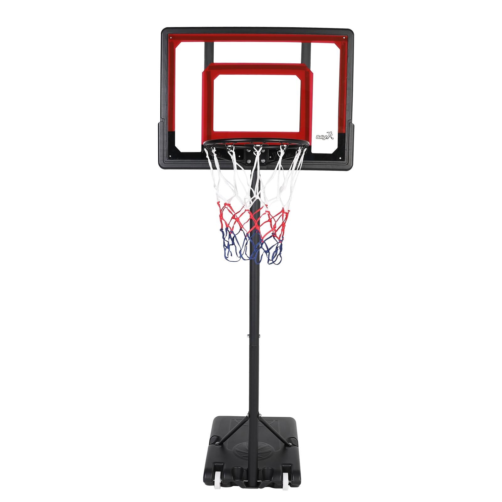 Balight 1269 Pro Court Height Adjustable Portable Basketball System, 33 Inch Backboard