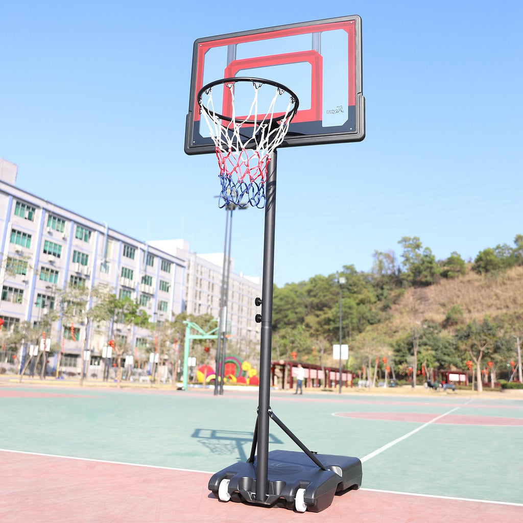 Balight 1269 Pro Court Height Adjustable Portable Basketball System, 33 Inch Backboard