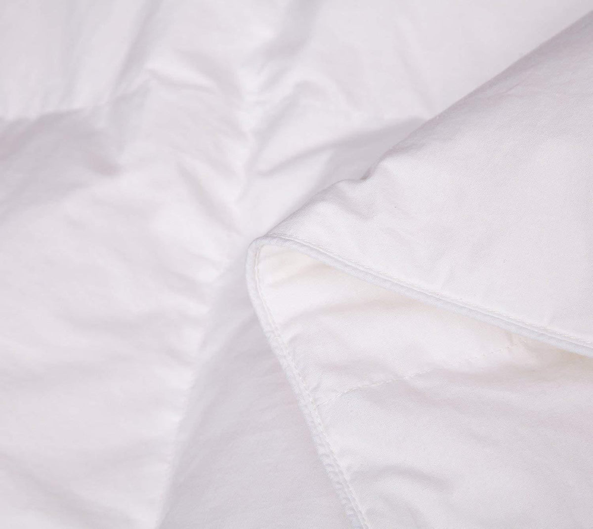 Deluxe Box Stitched 600 Fill Power White Down Comforter, 300TC Cotton, Level 3 Extra Weight Twin