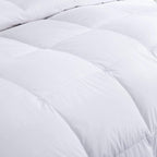 Deluxe Box Stitched 600 Fill Power White Down Comforter, 300TC Cotton, Level 3 Extra Weight Twin