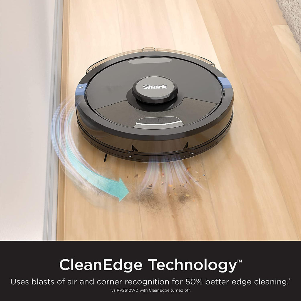 Shark AI Ultra 2in1 Robot Vacuum &amp; Mop with Sonic Mopping, Matrix Clean, Home Mapping, CleanEdge Technology, for Pet Hair, Wifi, Works with Alexa, Black/Mocha (RV2620WD)