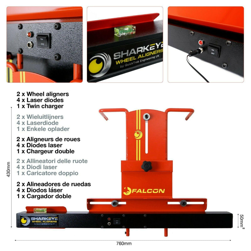 SharkEye Falcon LC4WLA 4 Wheel Laser Aligner
