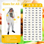 beeattire bee suit with easy access veil cotton thick sting-less protection pro beekeeper suit beekeeper costume adult bee keeper costume beekeeping suit bee keeper suit ykk zippers (4xl)