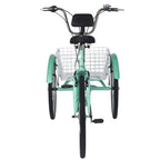 Lilypelle Adult Tricycles 7 Speed 20/24/26 Inch Three Wheel Bike Cruiser Trike with Low-Step Through Frame/LarBasket/Backrest Saddle for Men, Women, Seniors