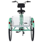Lilypelle Adult Tricycles 7 Speed 20/24/26 Inch Three Wheel Bike Cruiser Trike with Low-Step Through Frame/LarBasket/Backrest Saddle for Men, Women, Seniors
