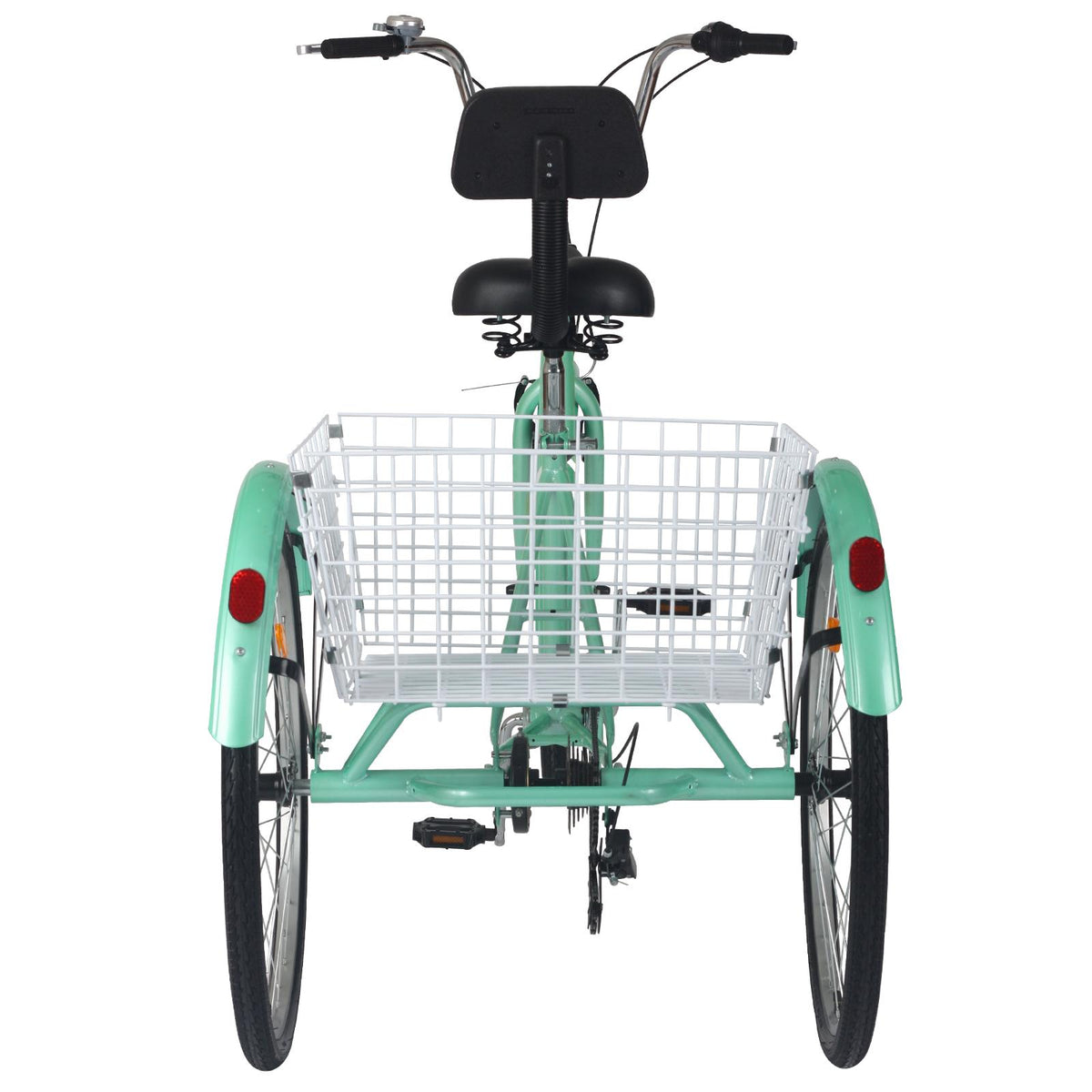 Lilypelle Adult Tricycles 7 Speed 20/24/26 Inch Three Wheel Bike Cruiser Trike with Low-Step Through Frame/LarBasket/Backrest Saddle for Men, Women, Seniors