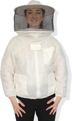 beeattire ventilated bee jacket round hood - 3 layer mesh ultra vented beekeeping jacket ventilated beekeeper jacket (4xl)