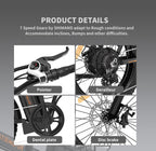 20" 7 Speed 36V Folding Electric Bike with 500W Motor, Mountain Bicycle 3 Riding Modes, Adjustable handlebar and saddle Electric Bike