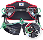 Teufelberger treeMOTION Harness for Arborists – Belt-and-Sit Saddle with Rear Tie-in Attachment (One-Size, Black)
