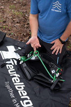 Teufelberger treeMOTION Harness for Arborists – Belt-and-Sit Saddle with Rear Tie-in Attachment (One-Size, Black)