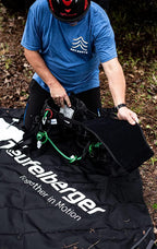 Teufelberger treeMOTION Harness for Arborists – Belt-and-Sit Saddle with Rear Tie-in Attachment (One-Size, Black)