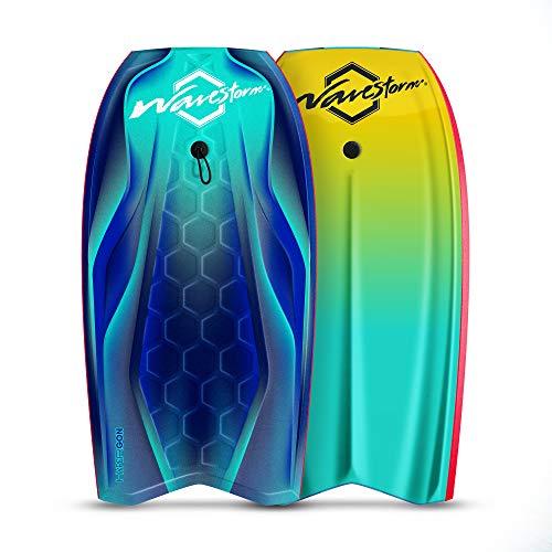 Wavestorm-42.5in Performance Foam Bodyboard with Sector Fin Channel Bottom | Bodyboard for Beginners and All Surfing Levels | Co