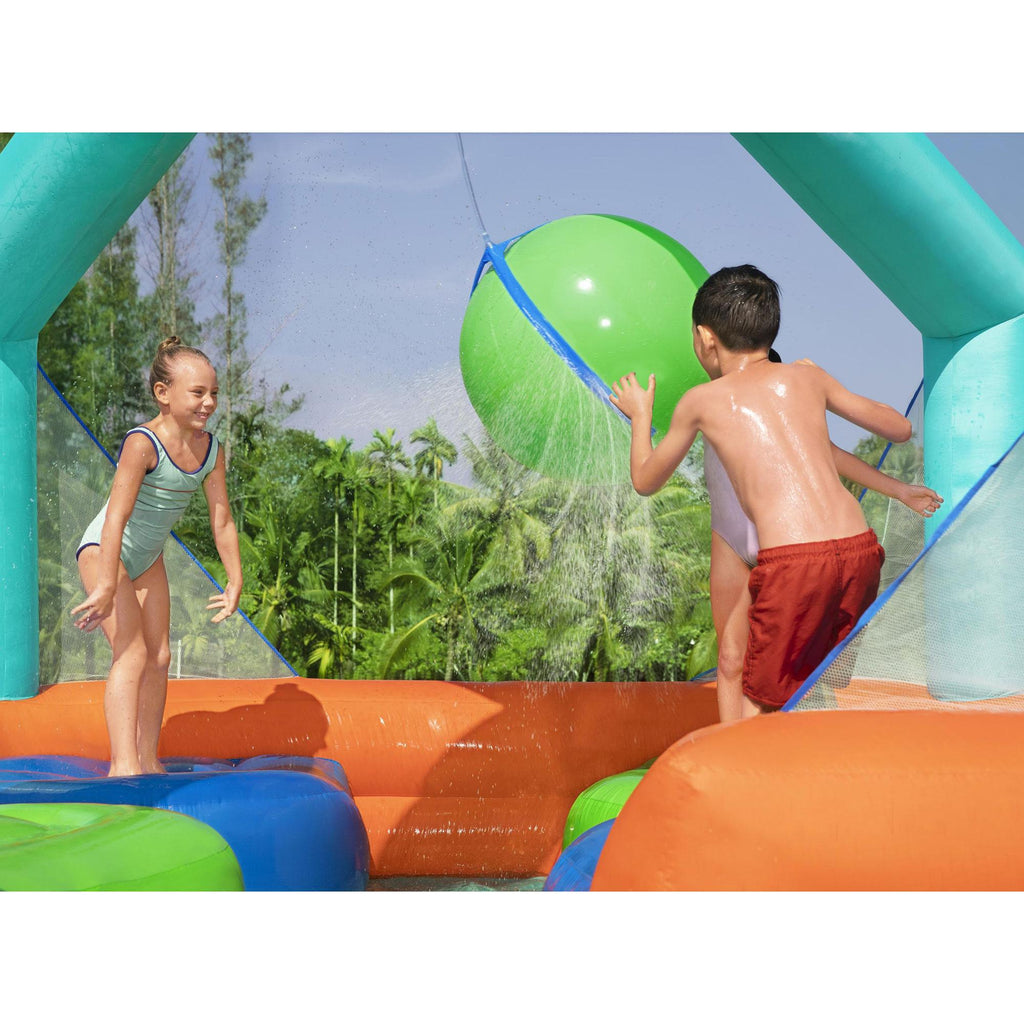 H2OGO!  H2OGO! 53384E Dodge and Drench 14.75 x 14.75 x 8.75 Foot Kids Inflatable Large Outdoor Play Bounce House Game and Water