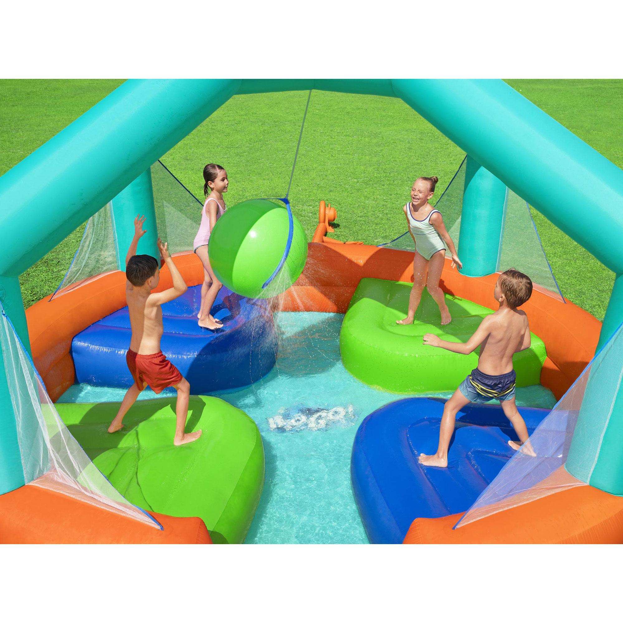 H2OGO!  H2OGO! 53384E Dodge and Drench 14.75 x 14.75 x 8.75 Foot Kids Inflatable Large Outdoor Play Bounce House Game and Water