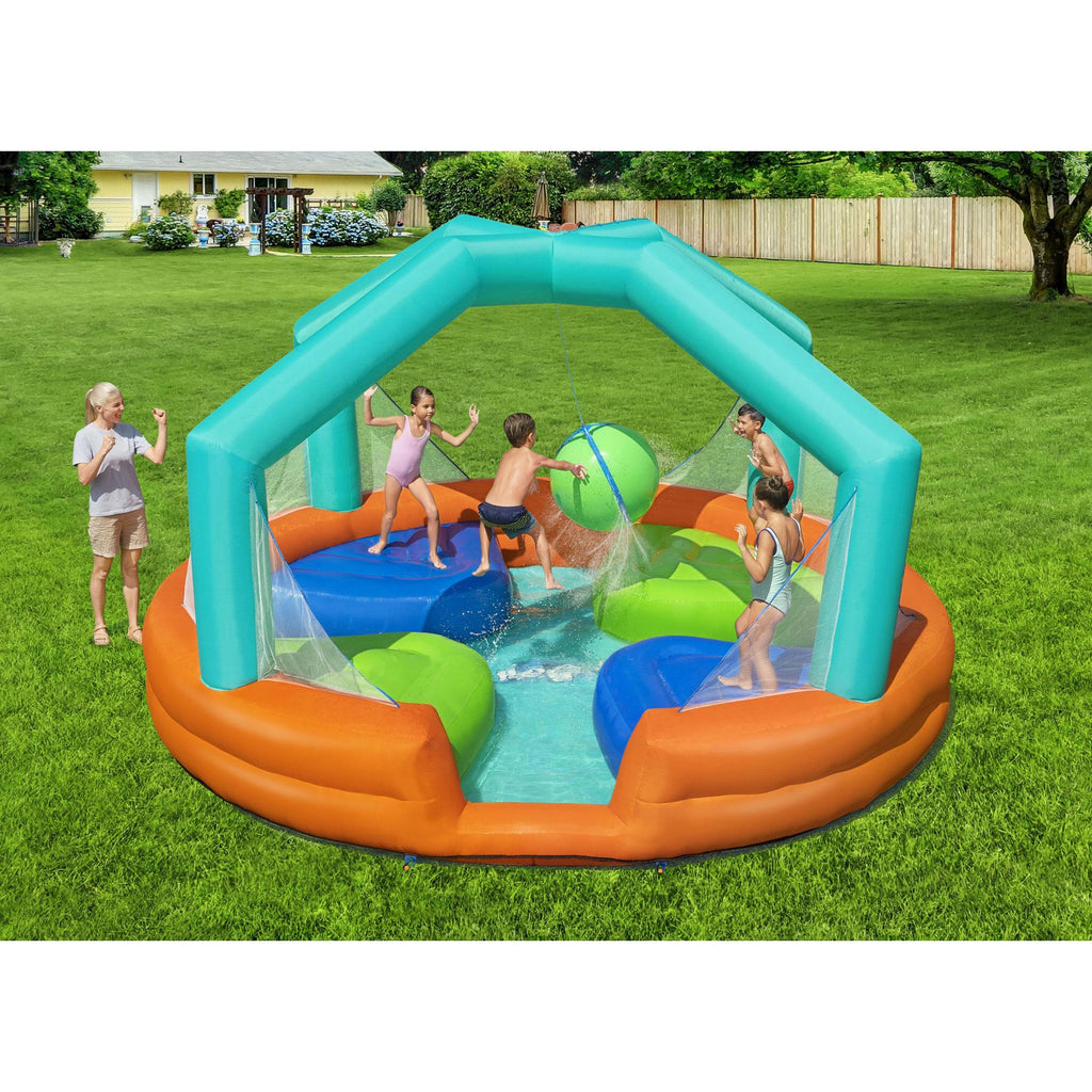 H2OGO!  H2OGO! 53384E Dodge and Drench 14.75 x 14.75 x 8.75 Foot Kids Inflatable Large Outdoor Play Bounce House Game and Water