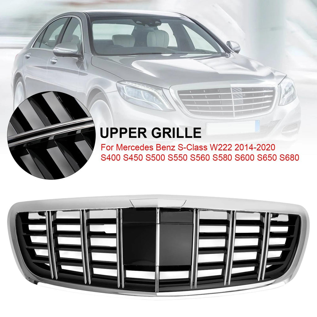 2014-2023 Benz S-Class W222 S680 S400 S450 S500 S550 S560 S580 S600 S650 BRABUS Style Grille Without ACC Chrome Generic
