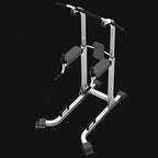 Multi-Function Parallel Single Bars Dip Station Chin Up Power Tower Rack Pull Up Weight Stand Bar Raise White