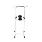 Multi-Function Parallel Single Bars Dip Station Chin Up Power Tower Rack Pull Up Weight Stand Bar Raise White