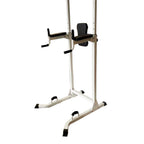 Multi-Function Parallel Single Bars Dip Station Chin Up Power Tower Rack Pull Up Weight Stand Bar Raise White