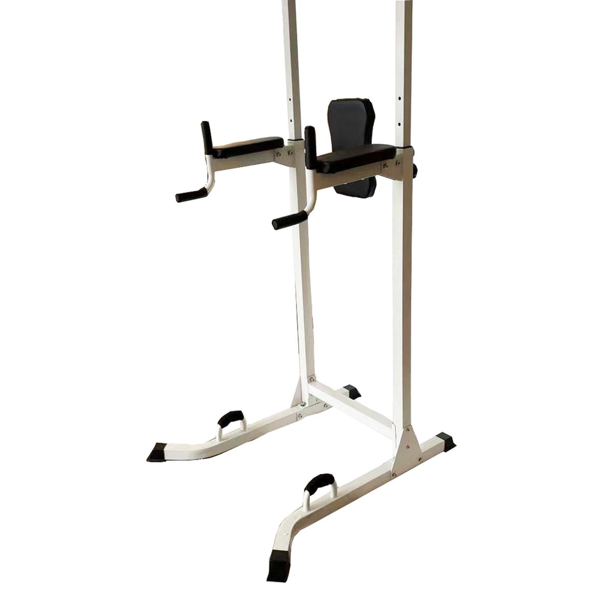 Multi-Function Parallel Single Bars Dip Station Chin Up Power Tower Rack Pull Up Weight Stand Bar Raise White