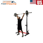 Gomyhom Multi-Function Barbell Rack, larCapacity Fitness Adjustable Dip Stand Squat Rack Dipping Station for Weight Lifting, Bench Press, Squat, Home Gym-2021 Upgraded