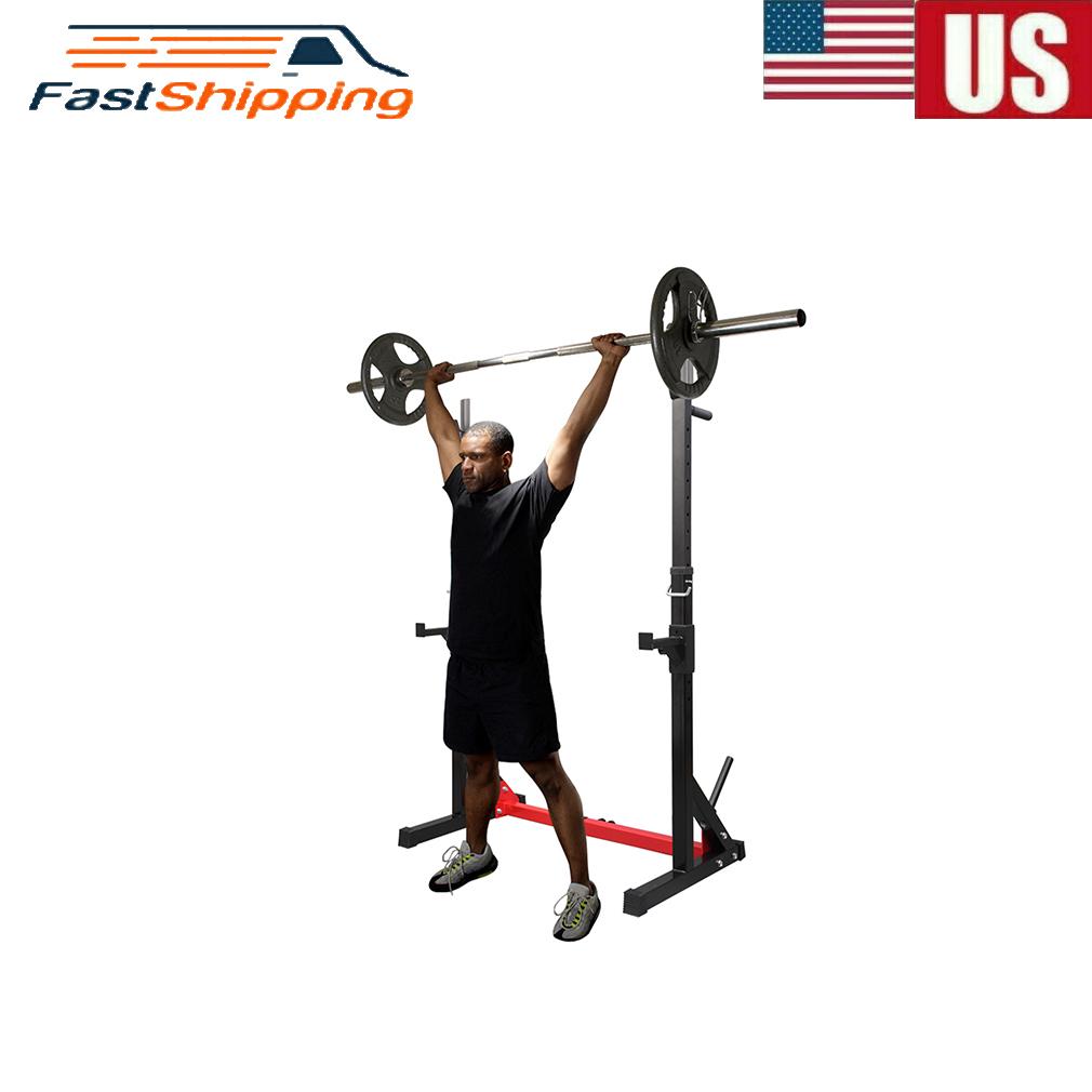 Gomyhom Multi-Function Barbell Rack, larCapacity Fitness Adjustable Dip Stand Squat Rack Dipping Station for Weight Lifting, Bench Press, Squat, Home Gym-2021 Upgraded