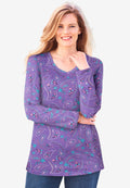 perfect printed long-sleeve v-neck tee