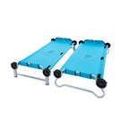 Kid-O-Bunk 65 in. Teal Blue Bunk Beds with Organizers