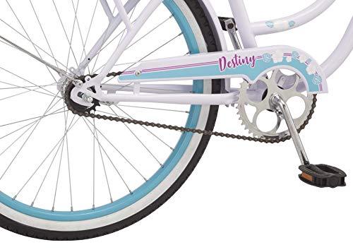 Schwinn Destiny Women's Beach Cruiser Bike, Single Speed, 24 In. Wheels, Purple