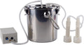 milking machine for goats sheep, plug-in or rechargeable direct suction milking machine, milking supplies w/stainless steel bucket, 5l,7l,9l