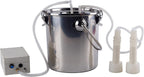 milking machine for goats sheep, plug-in or rechargeable direct suction milking machine, milking supplies w/stainless steel bucket, 5l,7l,9l