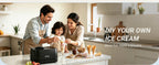 Ice Cream Maker Automatic 1.7 Pt, No Pre-Freezing,-In Compressor, Digital Display & Timer,3 Presets, Makes ice cream, Gelato, Perfect for home & party, IM001
