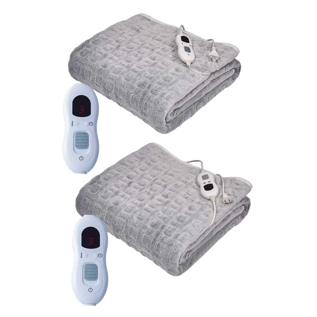 Viugreum Electric Heated Blanket, 50 x 60 inches Heated Throw Blanket with 3 Heating Levels, Washable Flannel Heating Pad, Soft Electric Heating Pad, Suitable for Home and Office