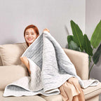 Viugreum Electric Heated Blanket, 50 x 60 inches Heated Throw Blanket with 3 Heating Levels, Washable Flannel Heating Pad, Soft Electric Heating Pad, Suitable for Home and Office