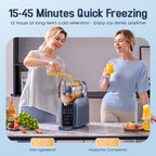 7-in-1 Slushie Machine & Soft Serve Ice Cream Maker,88oz with No Ice Needed,Slushy Machie for Home,Frozen Drink,Margarita,Cocktail,Daiquiri,Frappe,Milkshake,and More Smoothie
