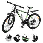 27.5-inch Wheel Mountain Bike Cycling Bicycle 21 Speeds with Aluminum Frame &amp; Suspension Fork Green