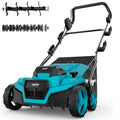 36V 15" Brushless Cordless Electric Dethatcher and Scarifier Compatible with  18V Battery(Tool Only), w/12Gal Thatch Collection Bag, 5-Depth Adjustment, -Fold, Walk Behind for Lawn Care
