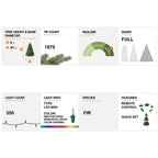 6 ft. Pre-Lit Green Fir Artificial Christmas Tree with 350 LED Lights 9 Functional Multi-color Remote controller