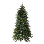 6 ft. Pre-Lit Green Fir Artificial Christmas Tree with 350 LED Lights 9 Functional Multi-color Remote controller