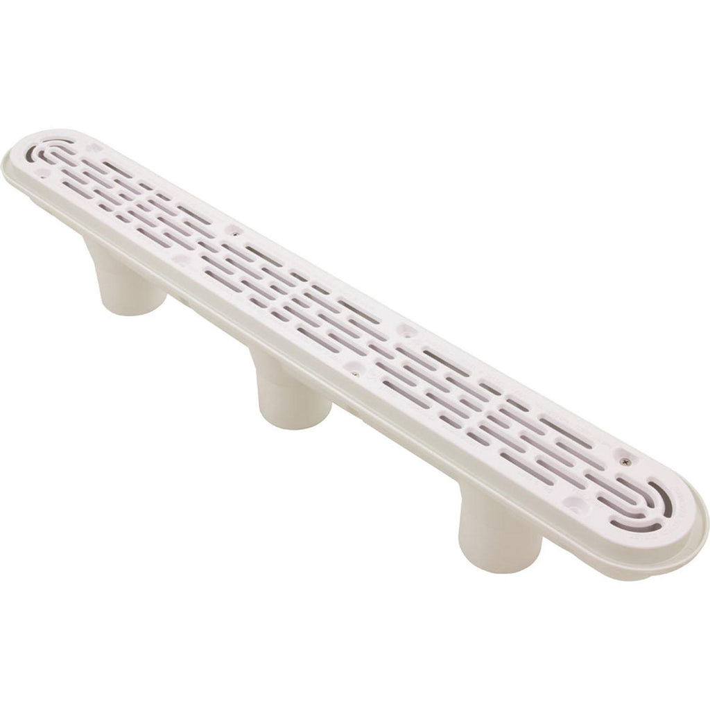 AquaStar Pool Products Channel Drain, Aquastar, 32", Flat Grate, For Concrete, White