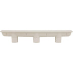 AquaStar Pool Products Channel Drain, Aquastar, 32", Flat Grate, For Concrete, White