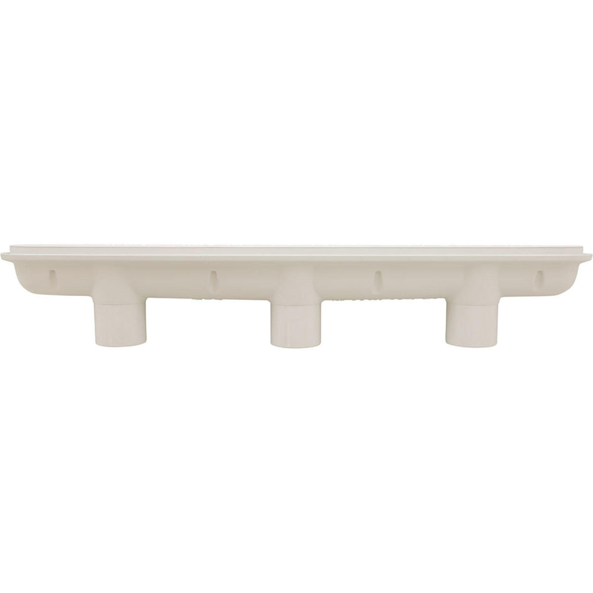 AquaStar Pool Products Channel Drain, Aquastar, 32", Flat Grate, For Concrete, White