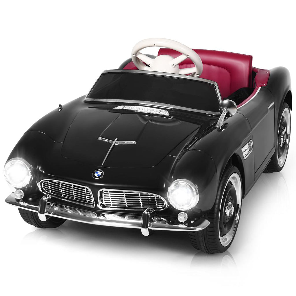 12V BMW 507 Licensed Electric Kids Ride On Retro Car RC w/Music & Lights BlackWhite
