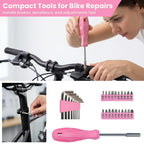 Pink Tool Set for Women 136-Piece Small Tool Kit for Home Repairs | Household Toolbox Storafor Girl, Portable Hand Tool Kit for Home, Car Repair, Perfect Gift for Ladies
